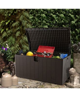 130 Gallon Patio All Weather Storage Container with Lockable Lid