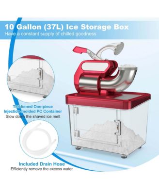 660LBS/H Commercial Ice Crusher with Dual Blades Safety On/Off Switch for Home