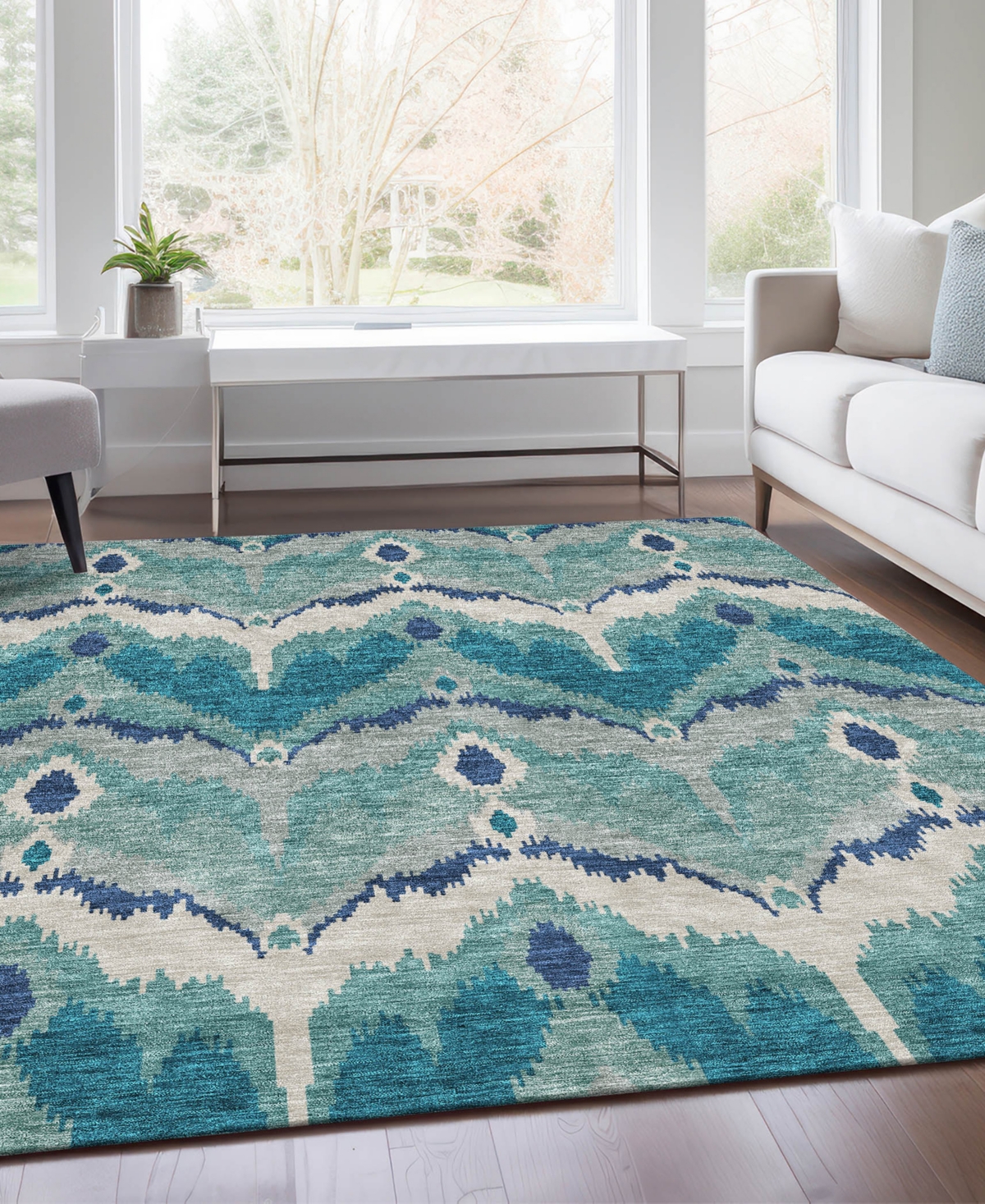 Addison Chantille Acn743 9'x12' Area Rug In Teal