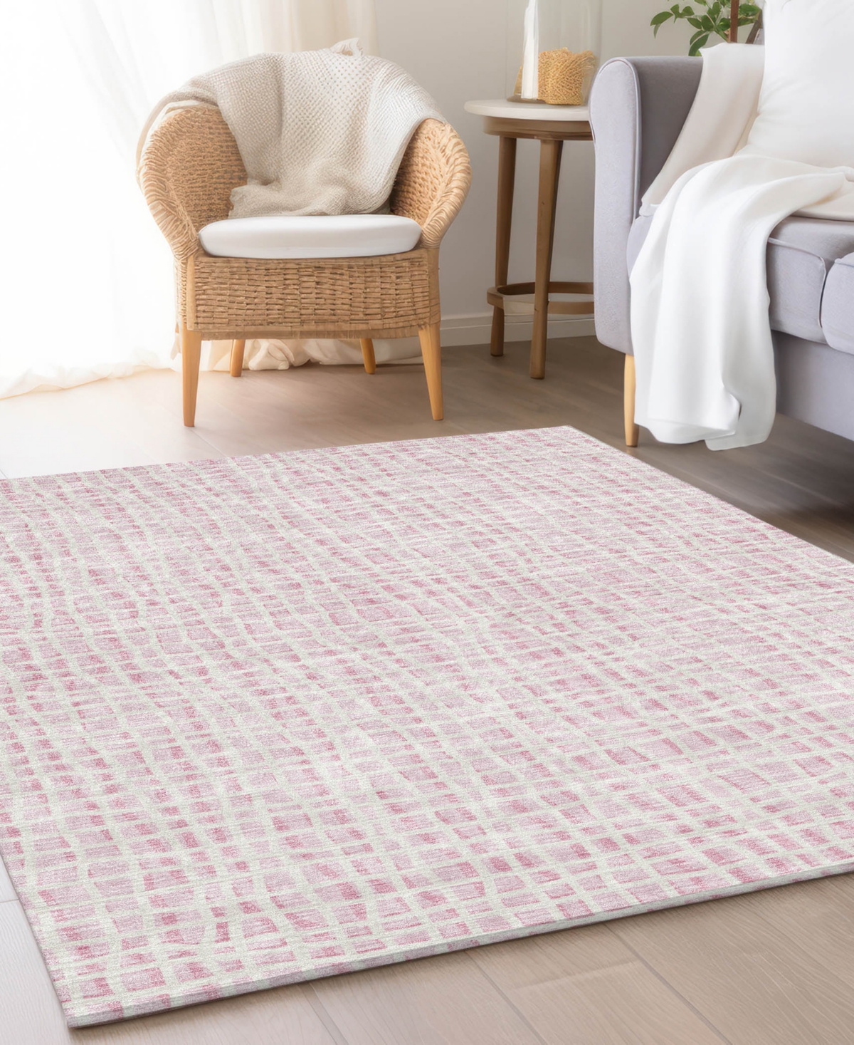 Addison Chantille Acn729 2'6"x3'10" Area Rug In Pink