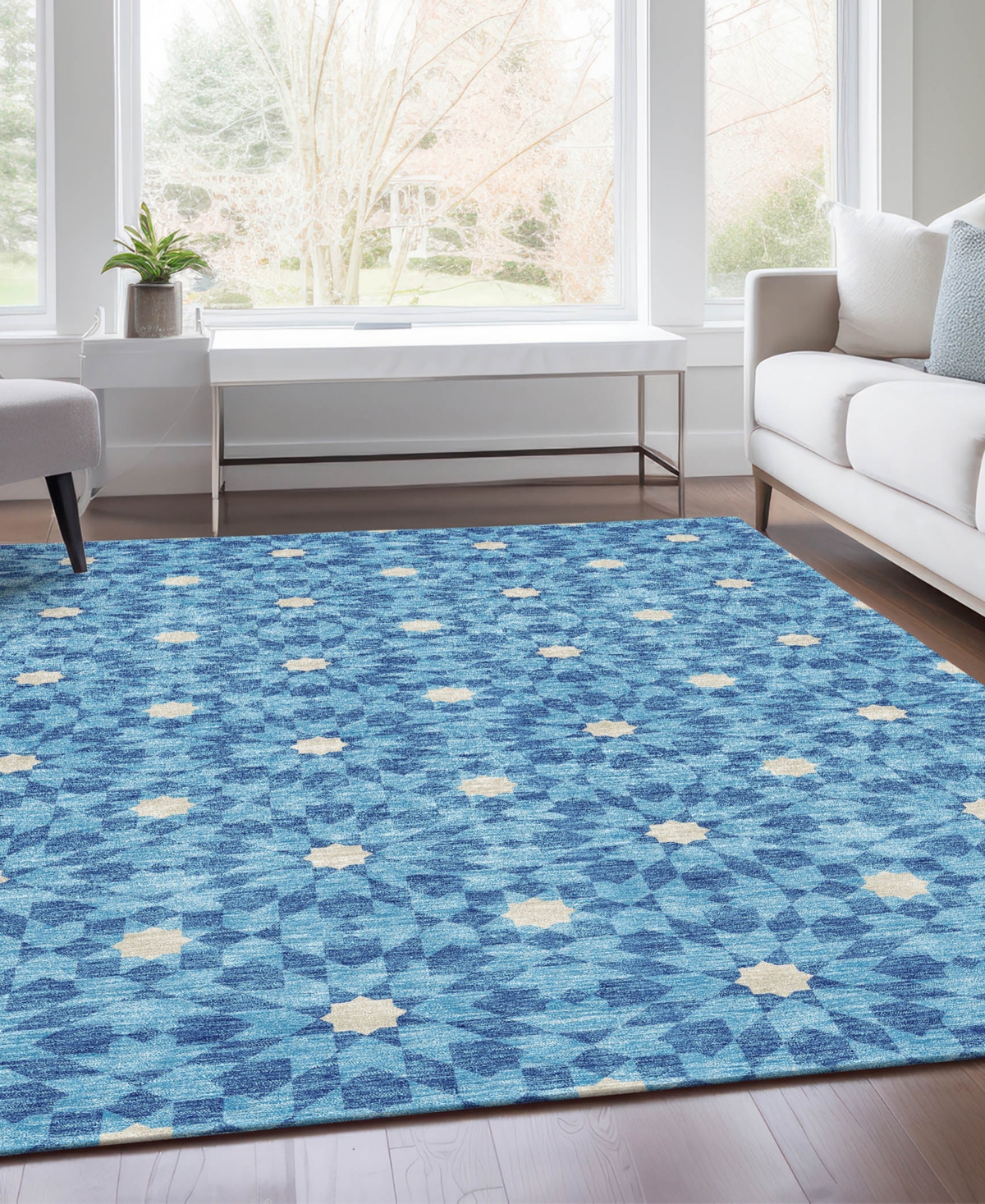 Addison Chantille Acn734 2'6"x3'10" Area Rug In Denim