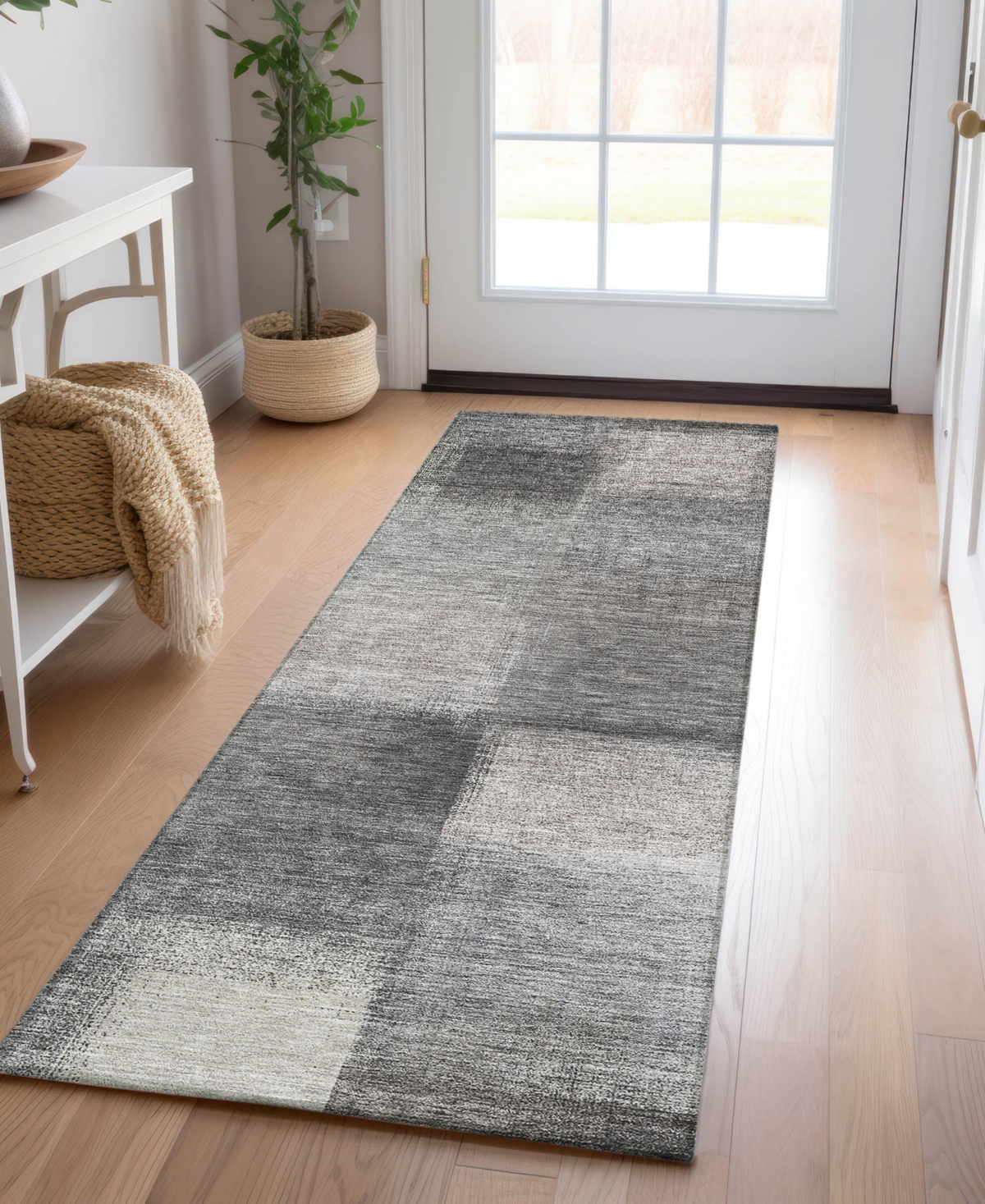 Addison Chantille Acn742 2'3"x7'6" Runner Area Rug In Charcoal