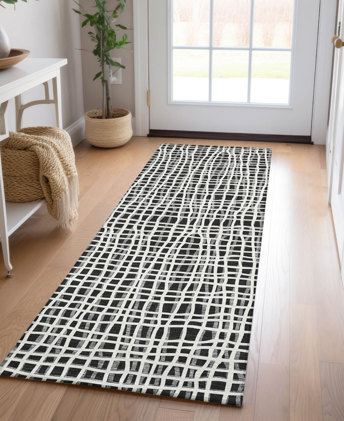 Addison Chantille Acn729 2'3"x7'6" Runner Area Rug In Black