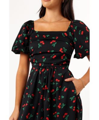 Women's Chlo Puff Sleeve Midi Dress
