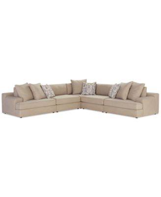 Macy's Klarke Fabric Sectional Collection Exclusively At Macys In Platinum