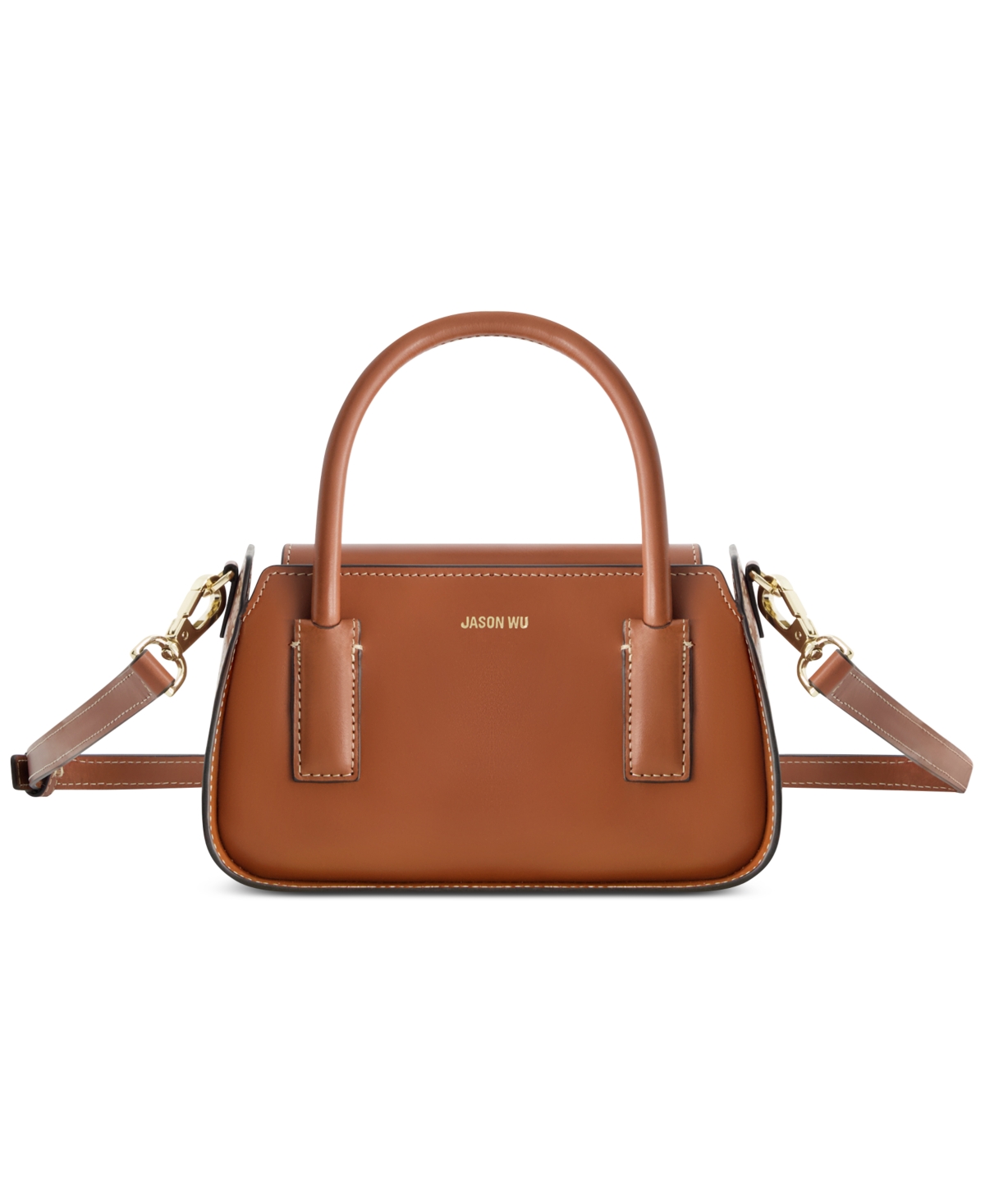 Kate Mini Leather Tote Crossbody - Light Brown