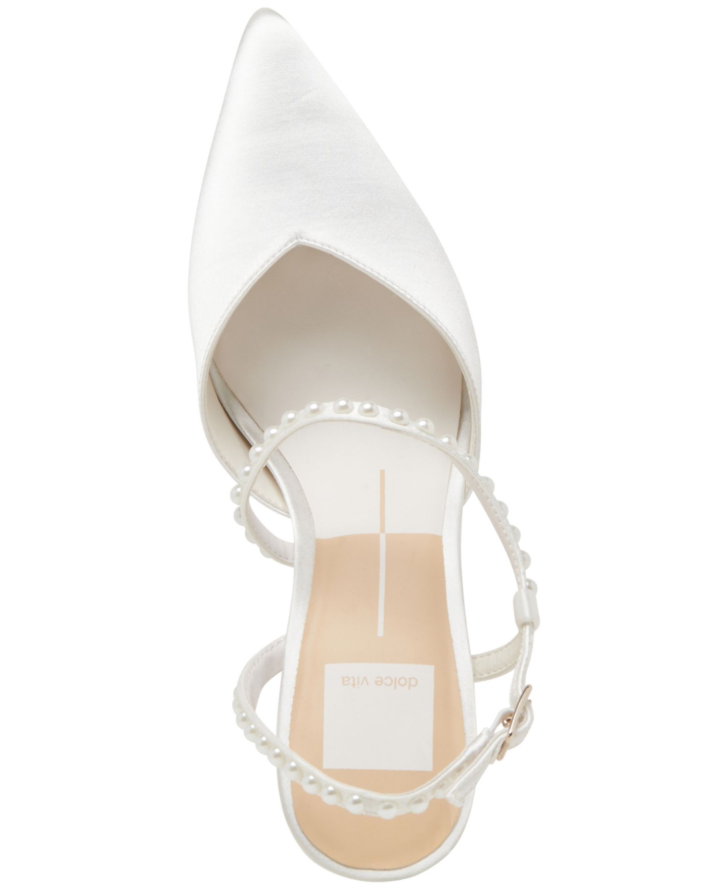 Женские туфли Dolce Vita Kamra Pearl Stiletto Pumps, цвет: Насыщенный белый атласный — фото 4