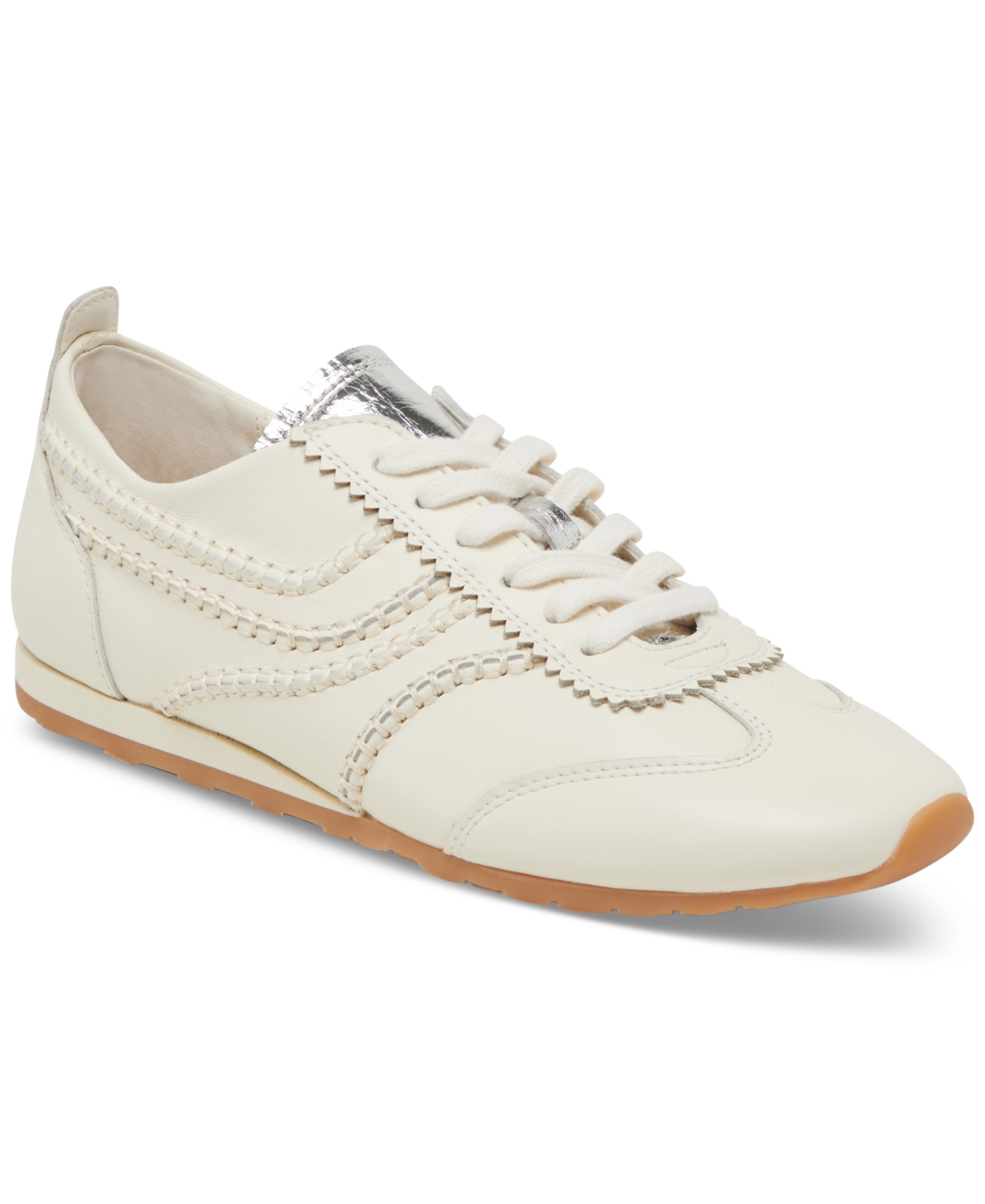 Dolce Vita Women's Delany Low Profile Lace-up Sneakers In Off White Leather