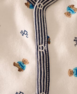 Baby Boys Bear Cotton Footed Coverall