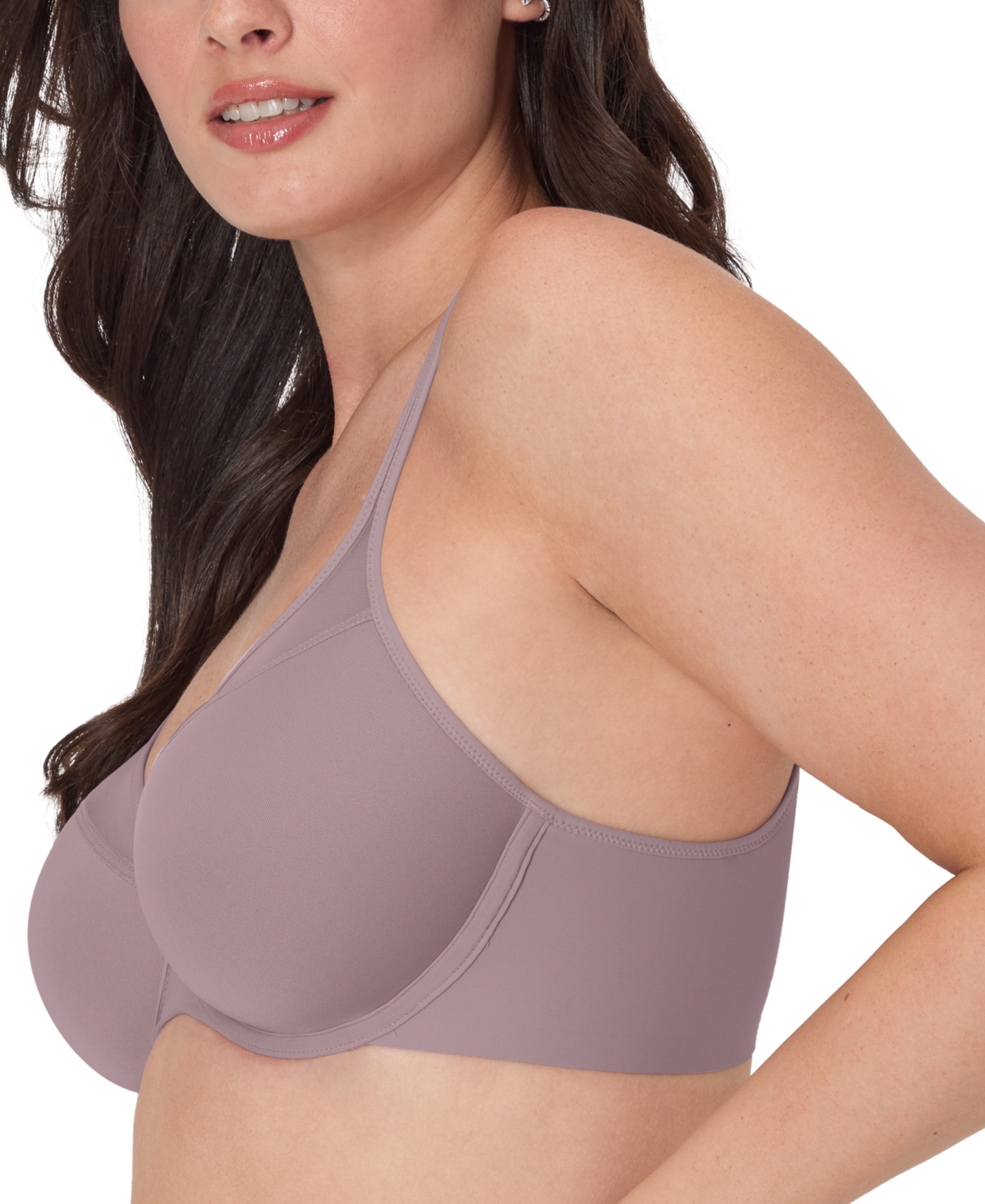 Shop Bali One Smooth U Ultra Light Shaping Underwire Bra 3439 In Purple Mauve