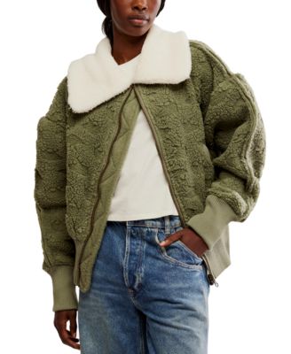 Free People - Women's Cozy Up Faux-Sherpa Cardigan Jacket