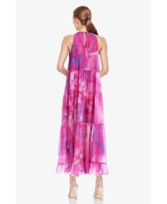 Women's The Lila Printed High Low Halter Gown