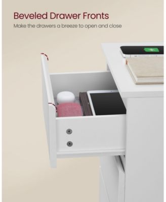 Nightstand with Charging Station for Convenient Power Access and Sleek Design