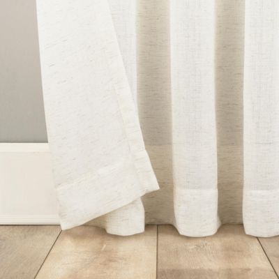 Amalfi Linen Blend Semi-Sheer Rod Pocket Curtain Panel
