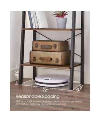 4-Tier Bookshelf Storage Rack, Shelves for Bathroom and Living Room Organization