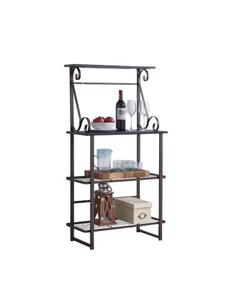 - Covington Metal Kitchen Shelves Baker s Rack Microwave Stand, Pewter
