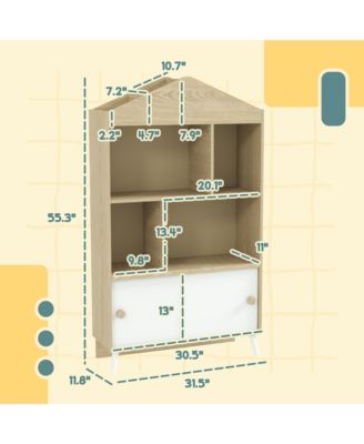 Kids Bookshelf and Toy Storage for Playroom, Children's Room