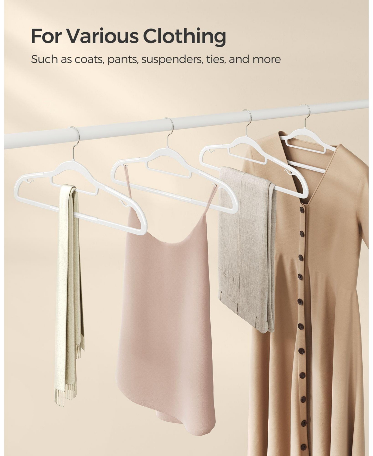 Slickblue Velvet Hangers Set of 50 – Non-Slip, Space-Saving Clothes Hangers with Swivel Hook, 17.1 Inches for Coats, Shirts, Dresses & Pants