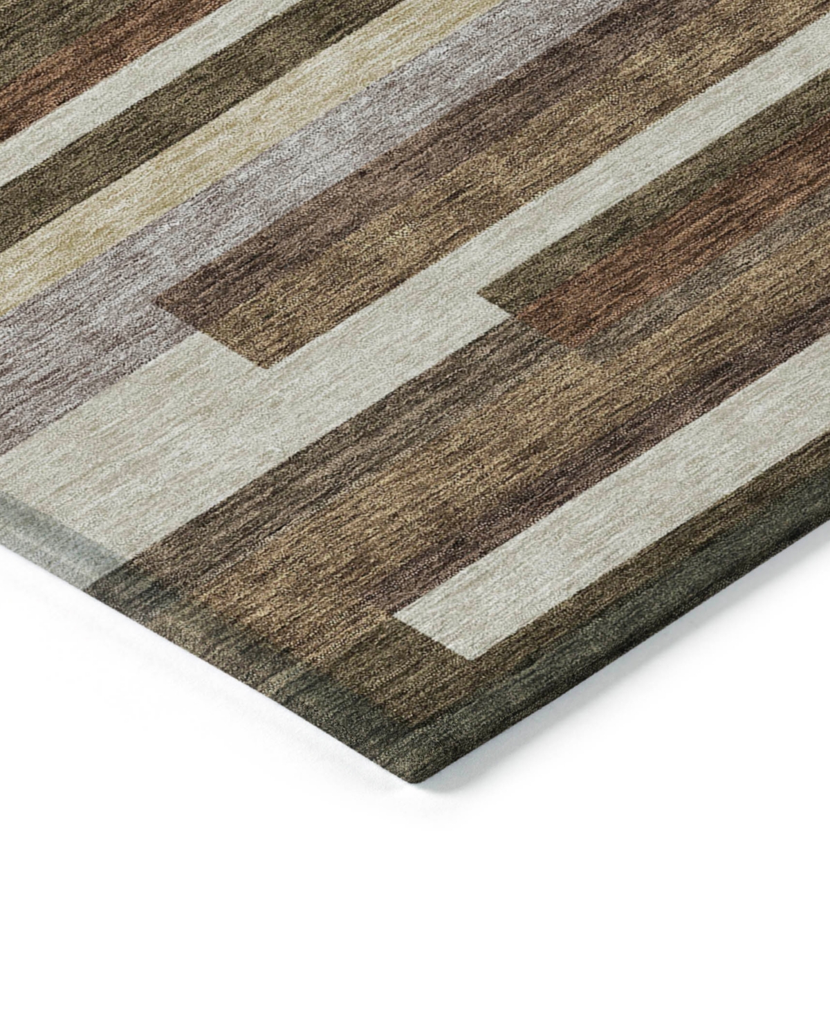 Addison Chantille Acn766 2'3"x7'6" Runner Area Rug In Brown