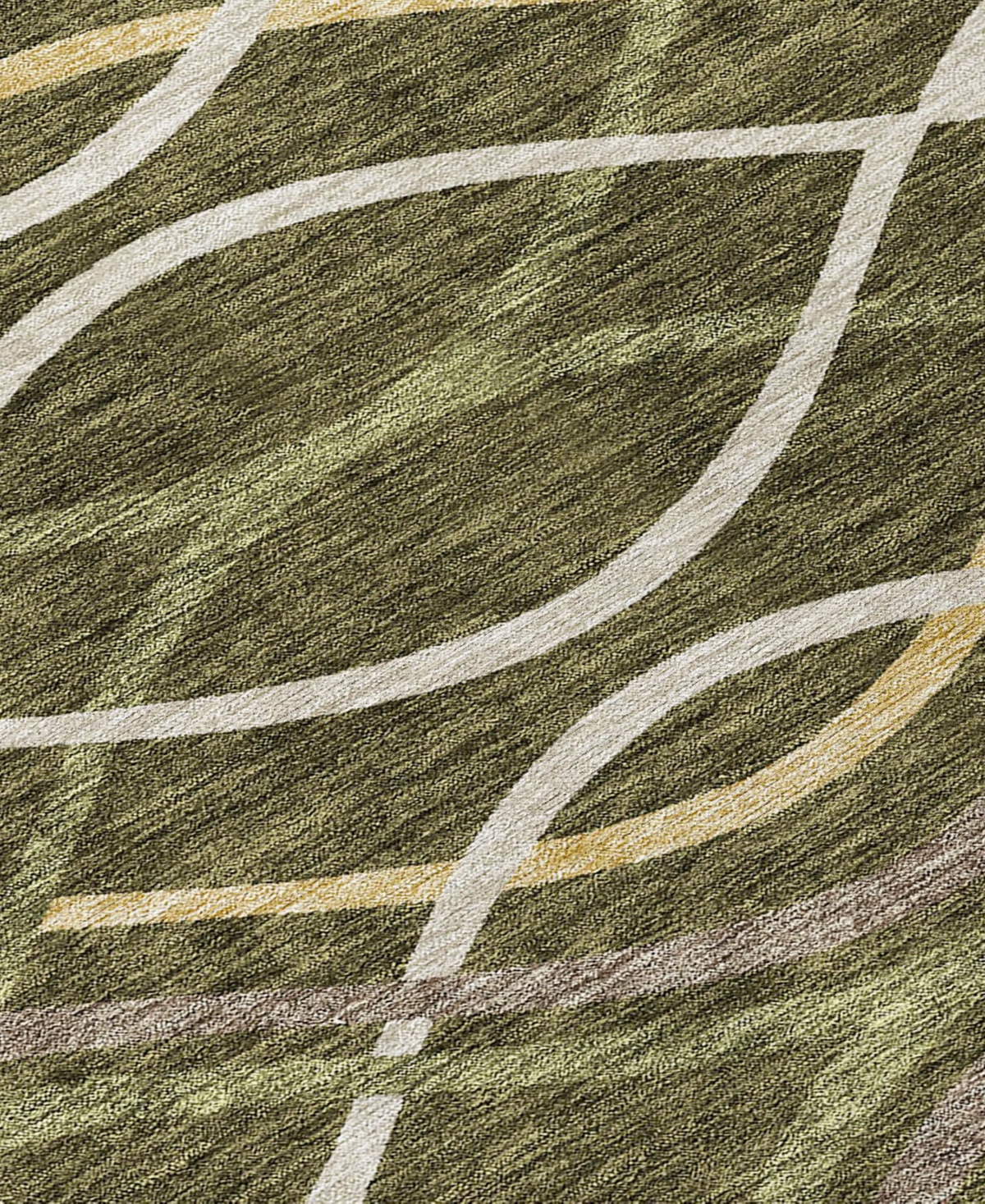 Addison Chantille Acn757 2'3"x7'6" Runner Area Rug In Olive