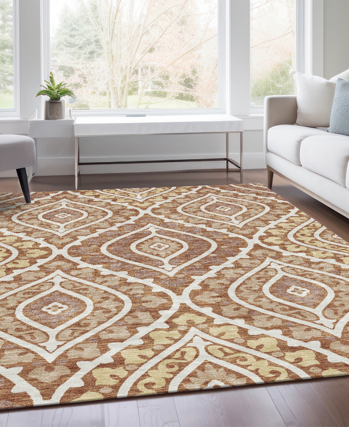 Addison Chantille Acn761 9'x12' Area Rug In Paprika