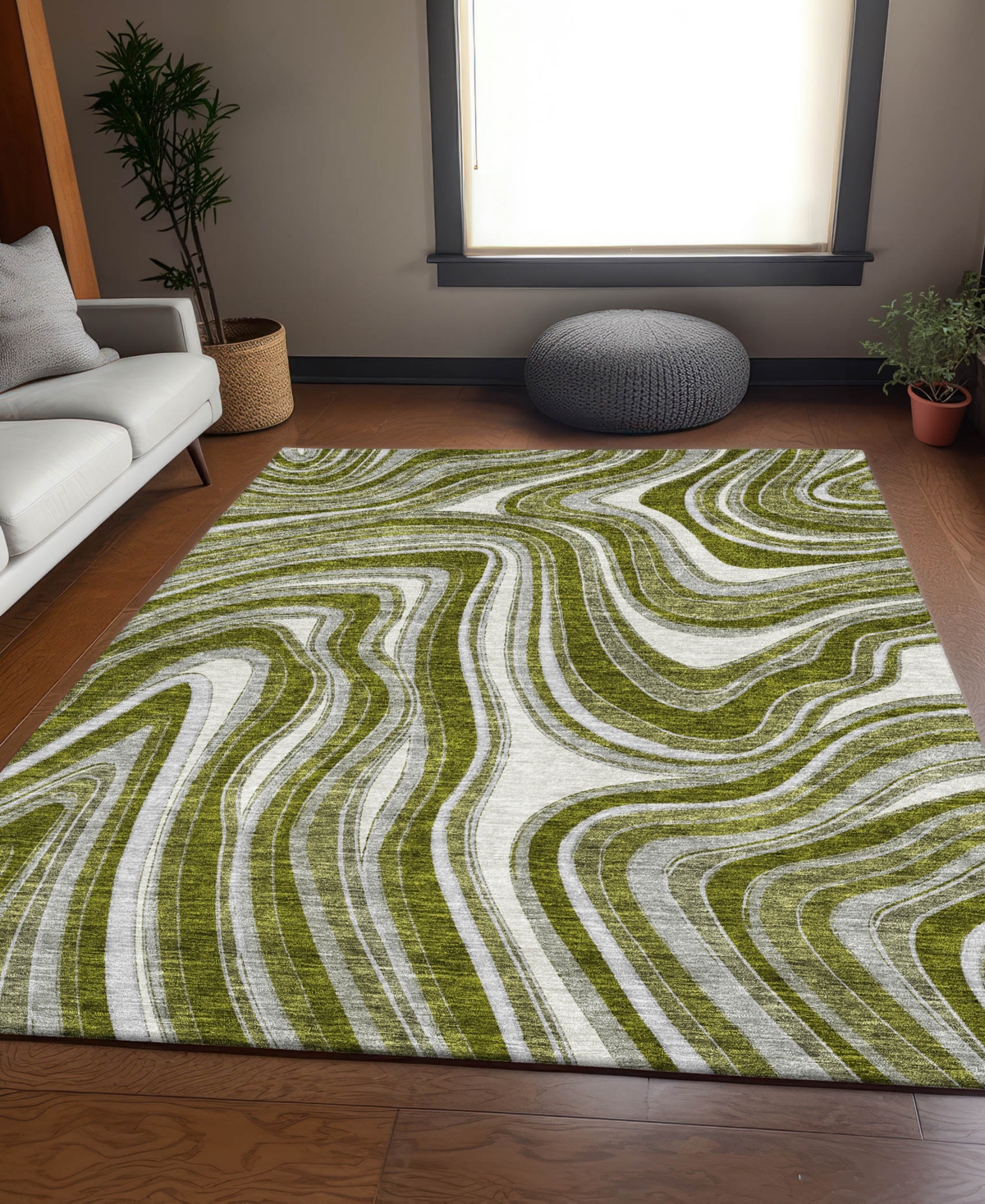 Addison Chantille Acn756 9'x12' Area Rug In Olive