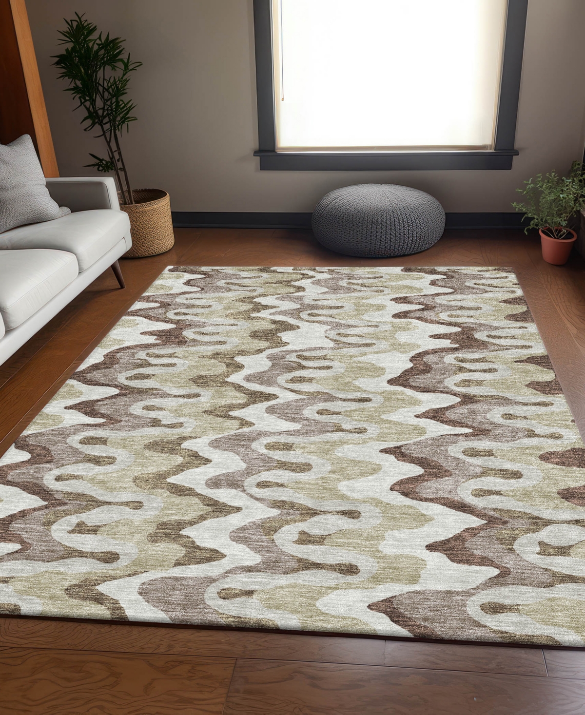 Addison Chantille Acn750 9'x12' Area Rug In Beige