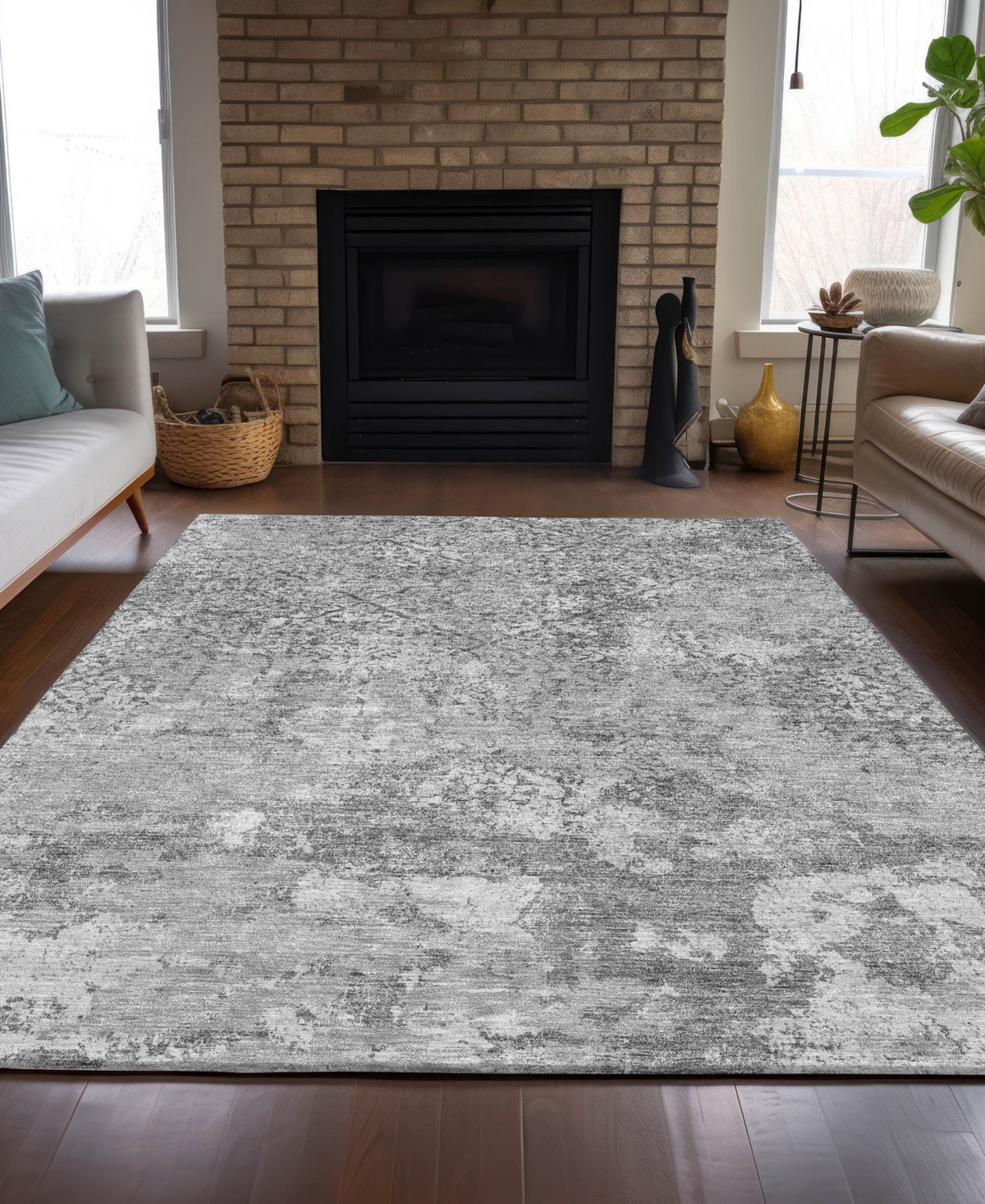 Addison Chantille Acn769 8'x10' Area Rug In Gray