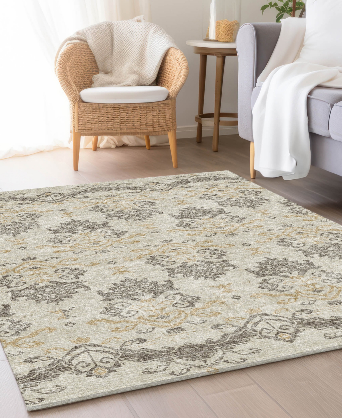 Addison Chantille Acn759 8'x10' Area Rug In Beige