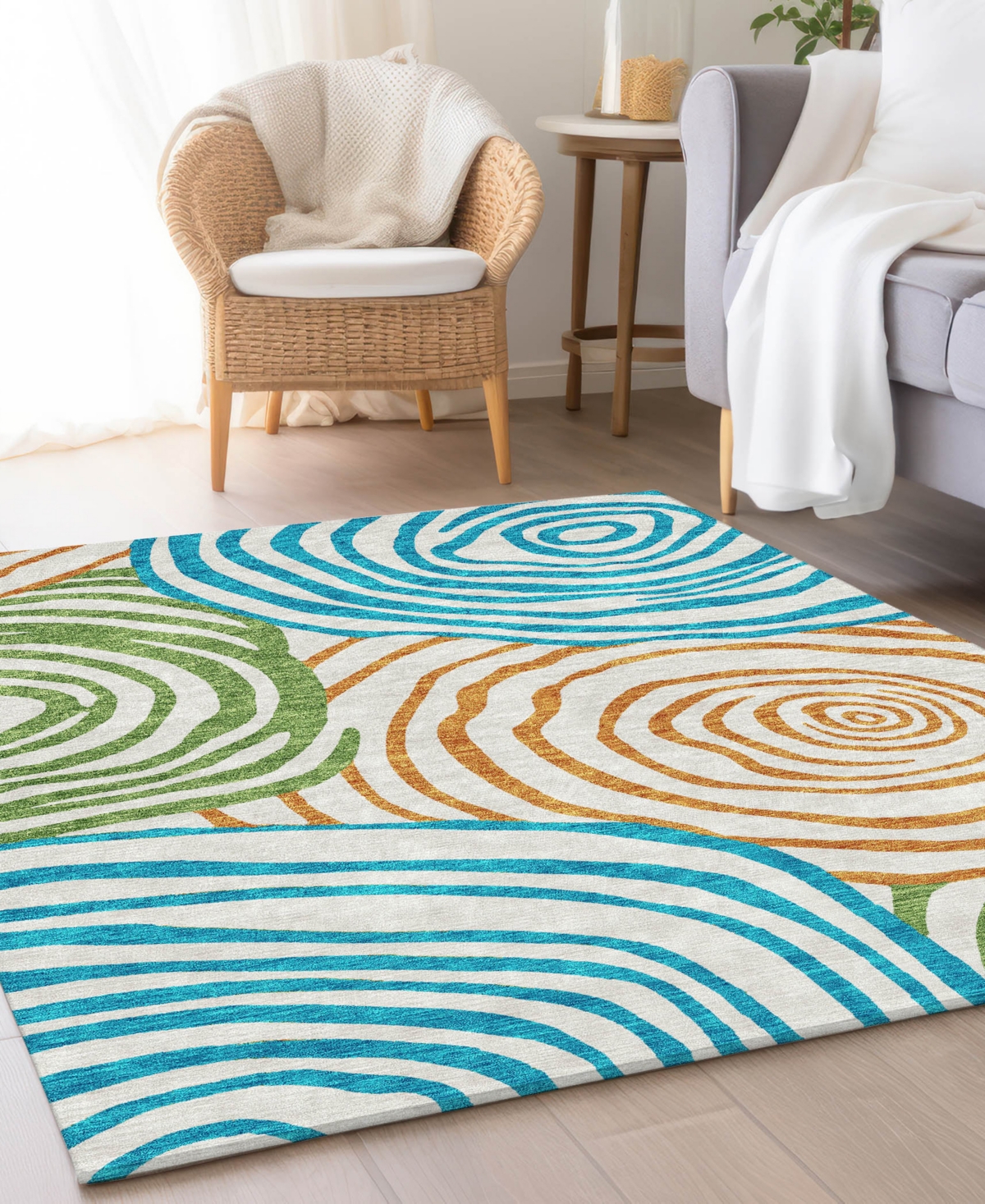 Addison Chantille Acn765 5'x7'6" Area Rug In White