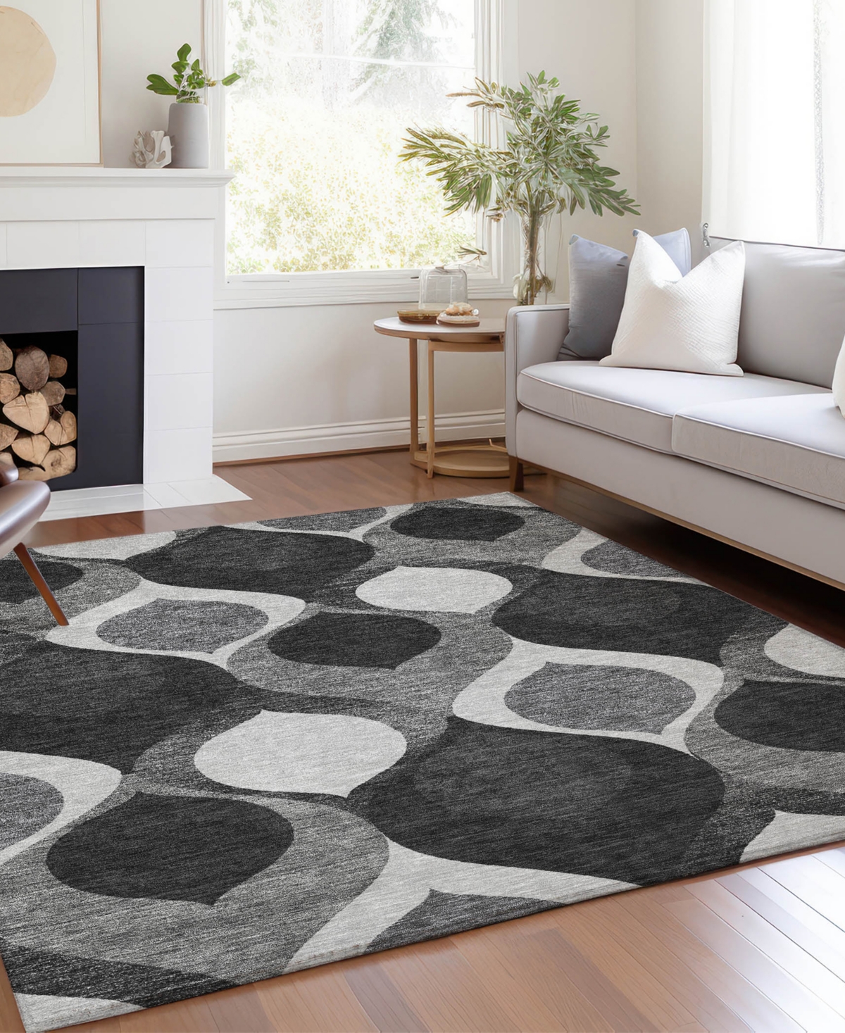 Addison Chantille Acn749 5'x7'6" Area Rug In Black