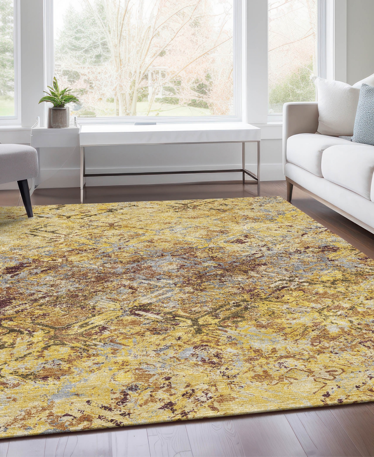 Addison Chantille Acn768 3'x5' Area Rug In Wheat