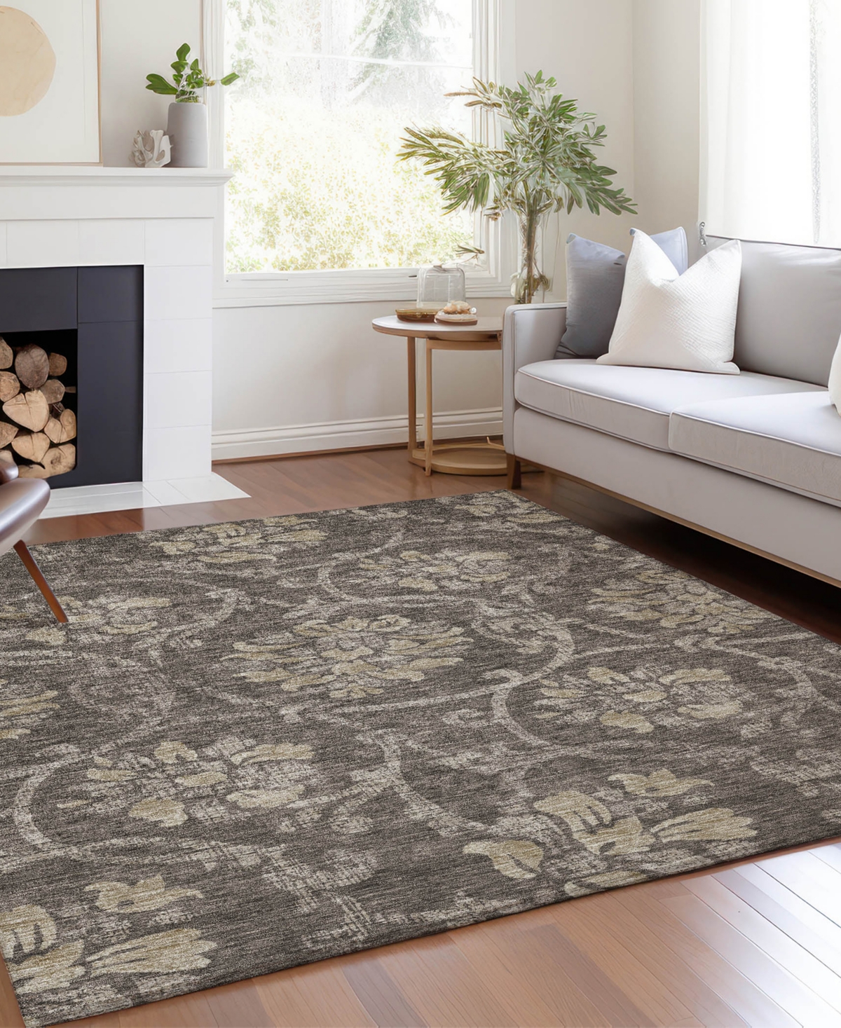 Addison Chantille Machine Washable Acn762 3'x5' Area Rug In Brown