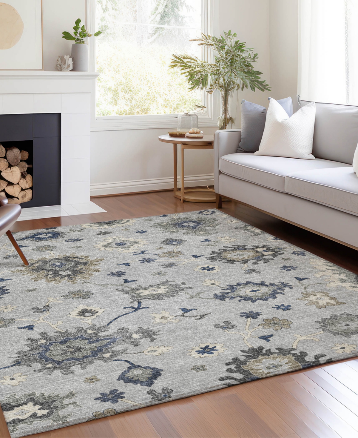 Addison Chantille Acn753 3'x5' Area Rug In Silver