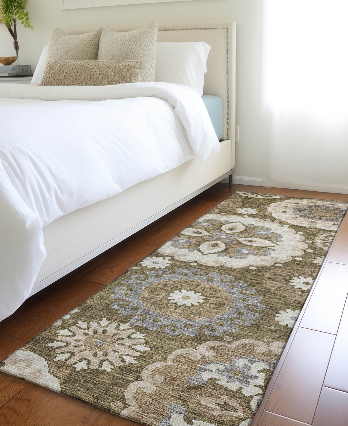 Addison Chantille Acn763 2'3"x7'6" Runner Area Rug In Brown