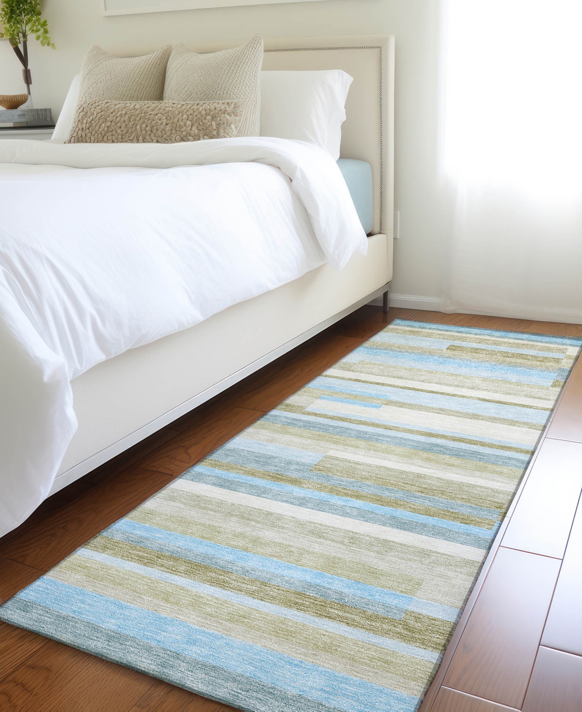 Addison Chantille Acn766 2'3"x7'6" Runner Area Rug In Mist