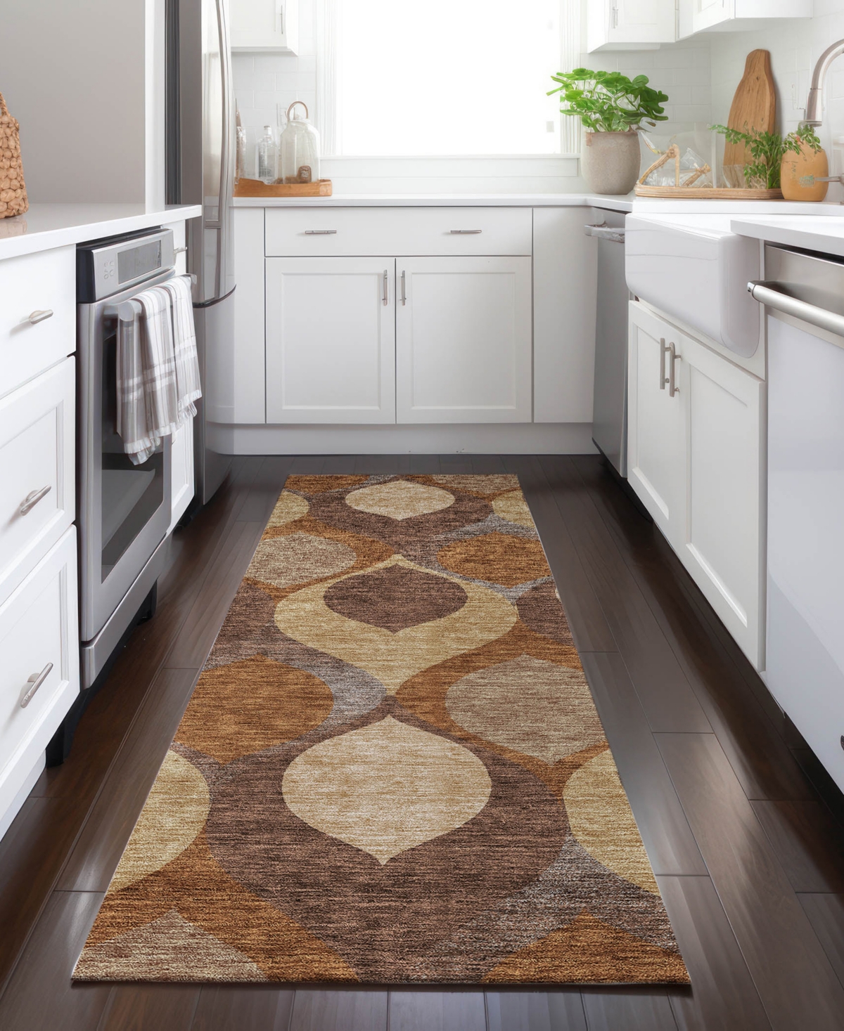 Addison Chantille Acn749 2'3"x7'6" Runner Area Rug In Copper