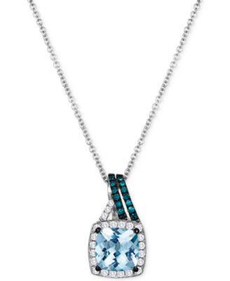 Necklace 106. newest Deep. Aquamarine