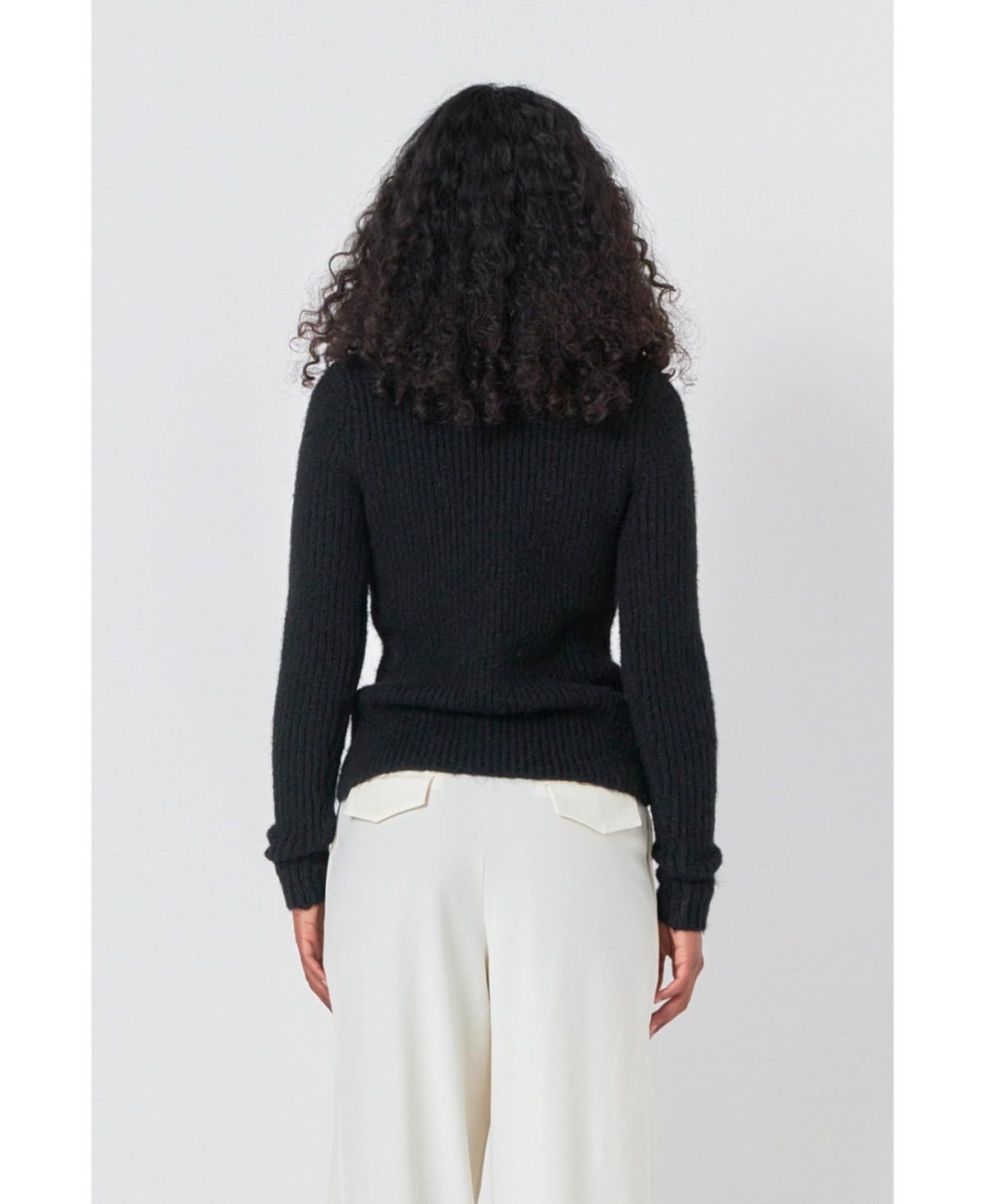 endless rose Women's Ribbed Long Sleeve Top