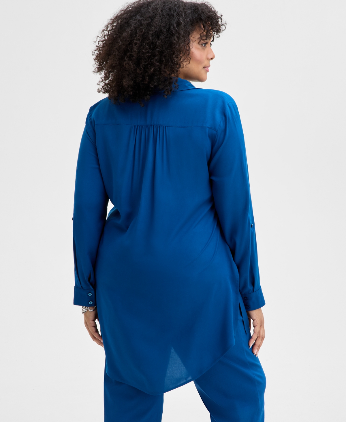 INC INTERNATIONAL CONCEPTS PLUS SIZE SIDE-SLIT TOP, CREATED FOR MACY'S 