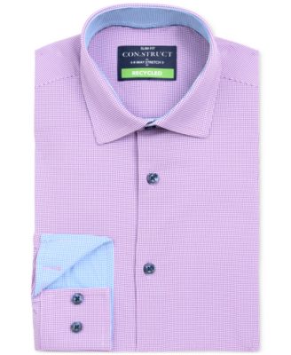 ConStruct - Men's Slim-Fit Micro-Geo Dress Shirt