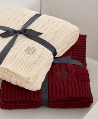 Jamie Cable-Knit Throw, 50" x 60"