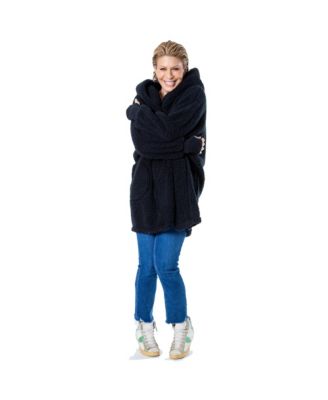 Men's and Women's The Best Lounger In The World Black NBA Breast Cancer Awareness Oversized Front Button Lounger