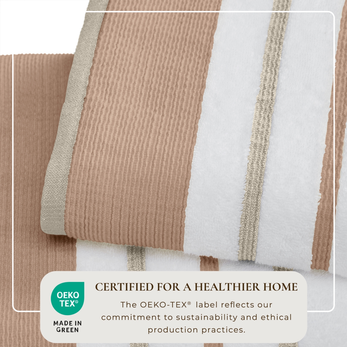 Linery & Co Linery & Co. Combed Cotton Absorbent & Durable Decorative -/ cappuccino