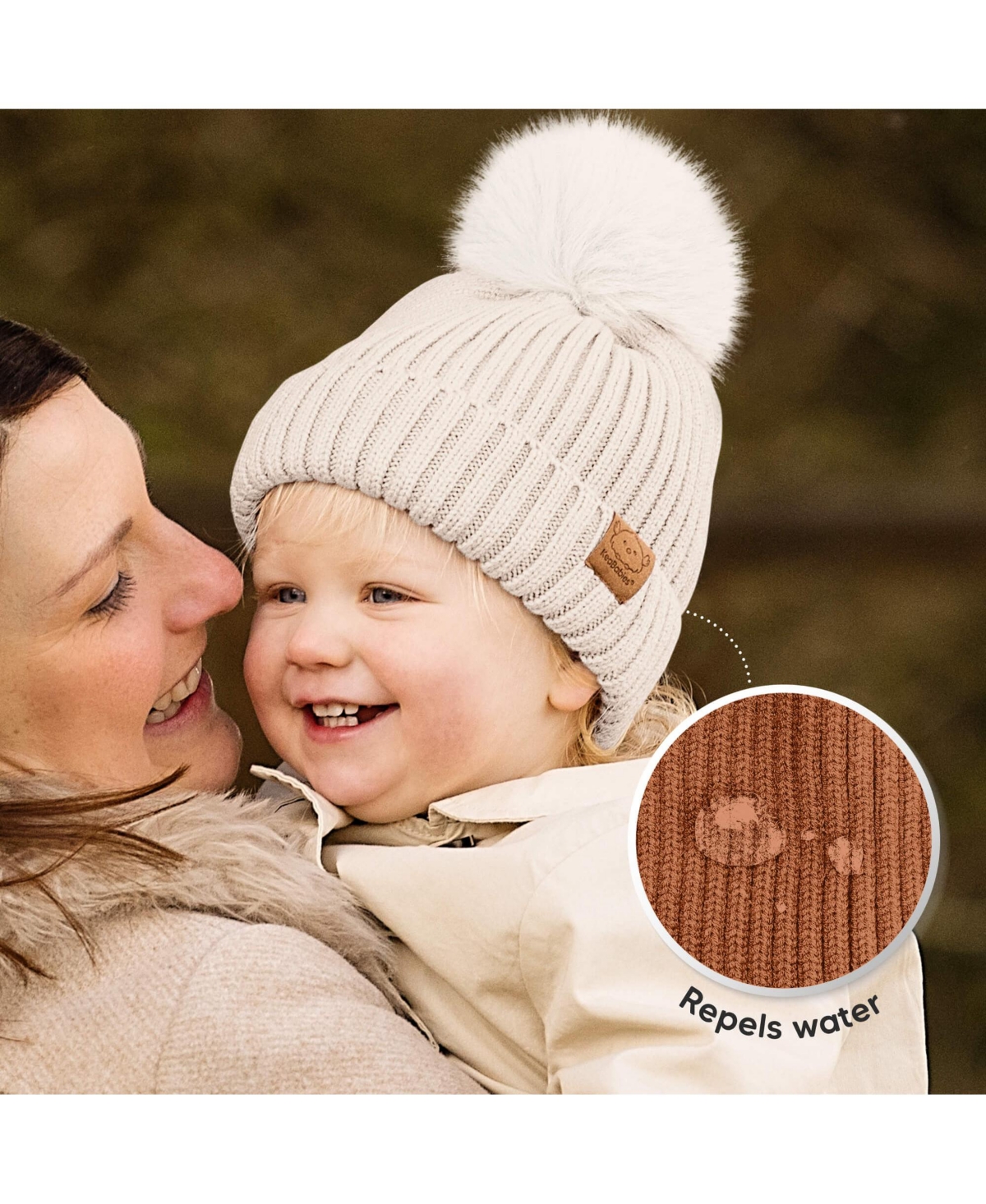 KeaBabies 2pk Baby Hats, Baby Beanies, Newborn Hats for Baby Girls, Boys, Baby Winter Hat, 0-36 Months Infant Hat