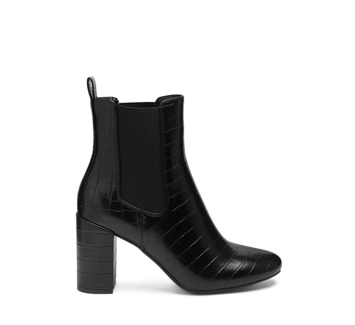 London Rag Babbel Faux Leather Block Heel Ankle Boots
