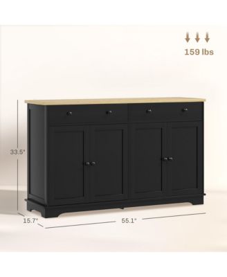 Sideboard Cabinet with Storage Drawers Adjustable Shelves