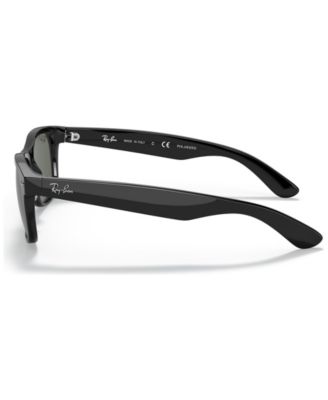 Unisex Polarized Low Bridge Fit Sunglasses, RB2132F NEW WAYFARER CLASSIC 55