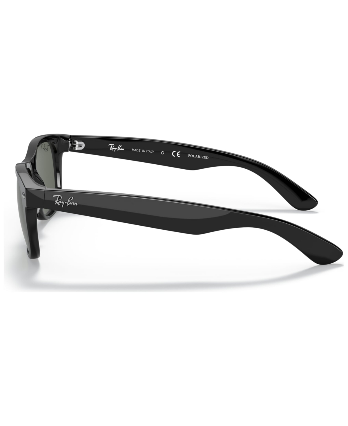 Ray Ban Unisex Polarized Low Bridge Fit Sunglasses, Rb2132f New Wayfarer Classic 55 In Black