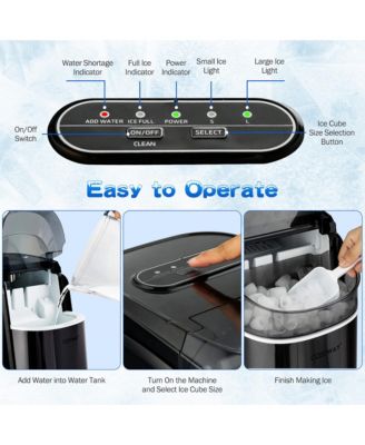 Countertop Ice Maker 26.5lbs/Day Self-Cleaning Machine